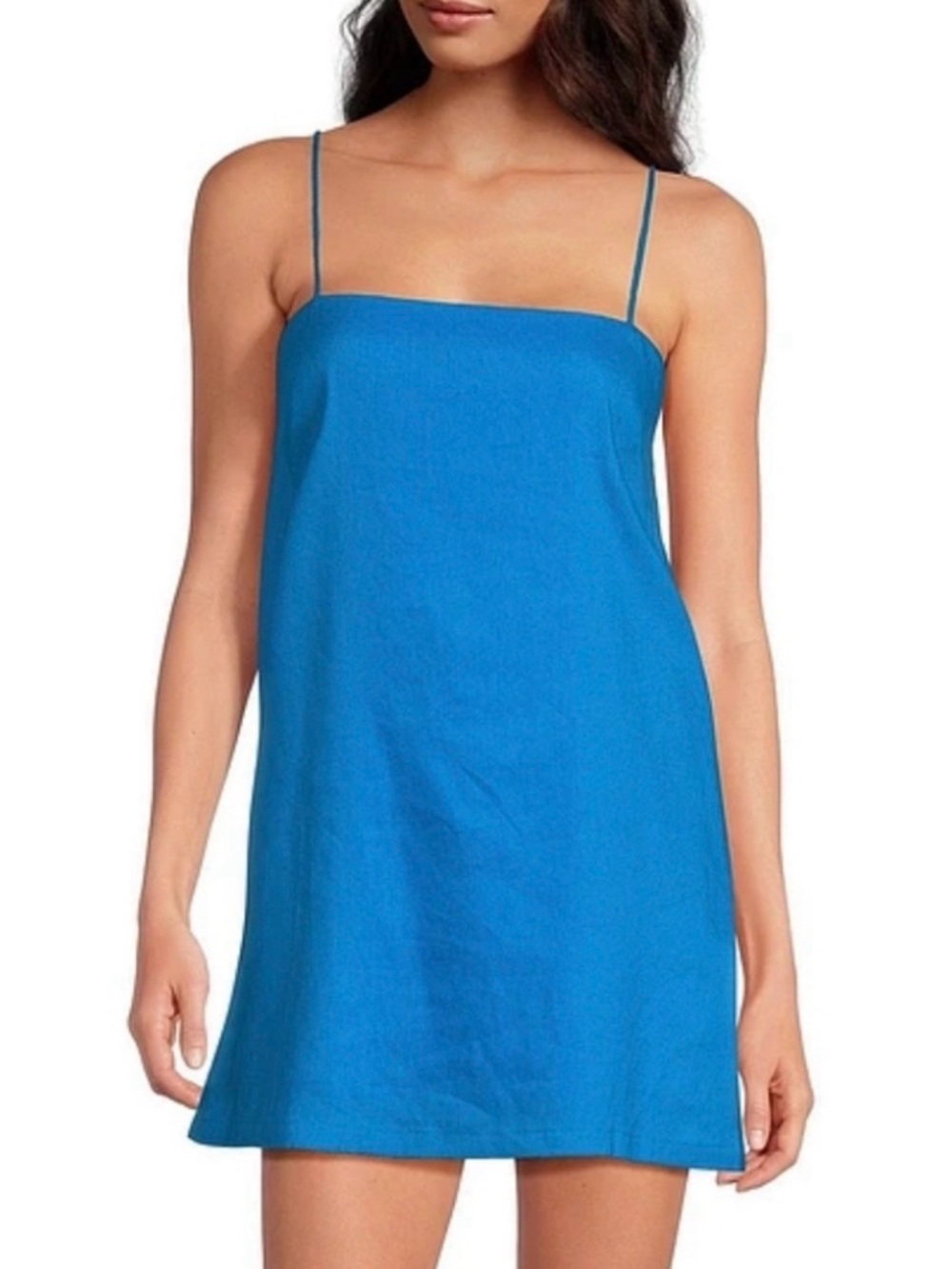 Gianni Bini Kourtney Linen Dress – Size Medium – Arctic Blue